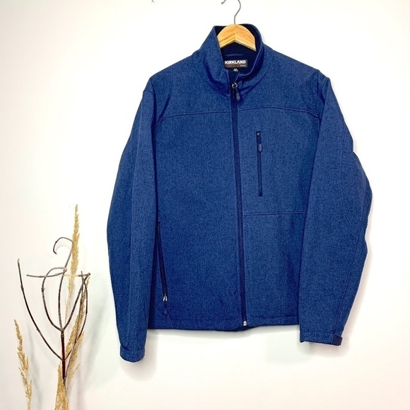 Kirkland Signature Men's Blue Rain Jacket - Picture 1 of 8